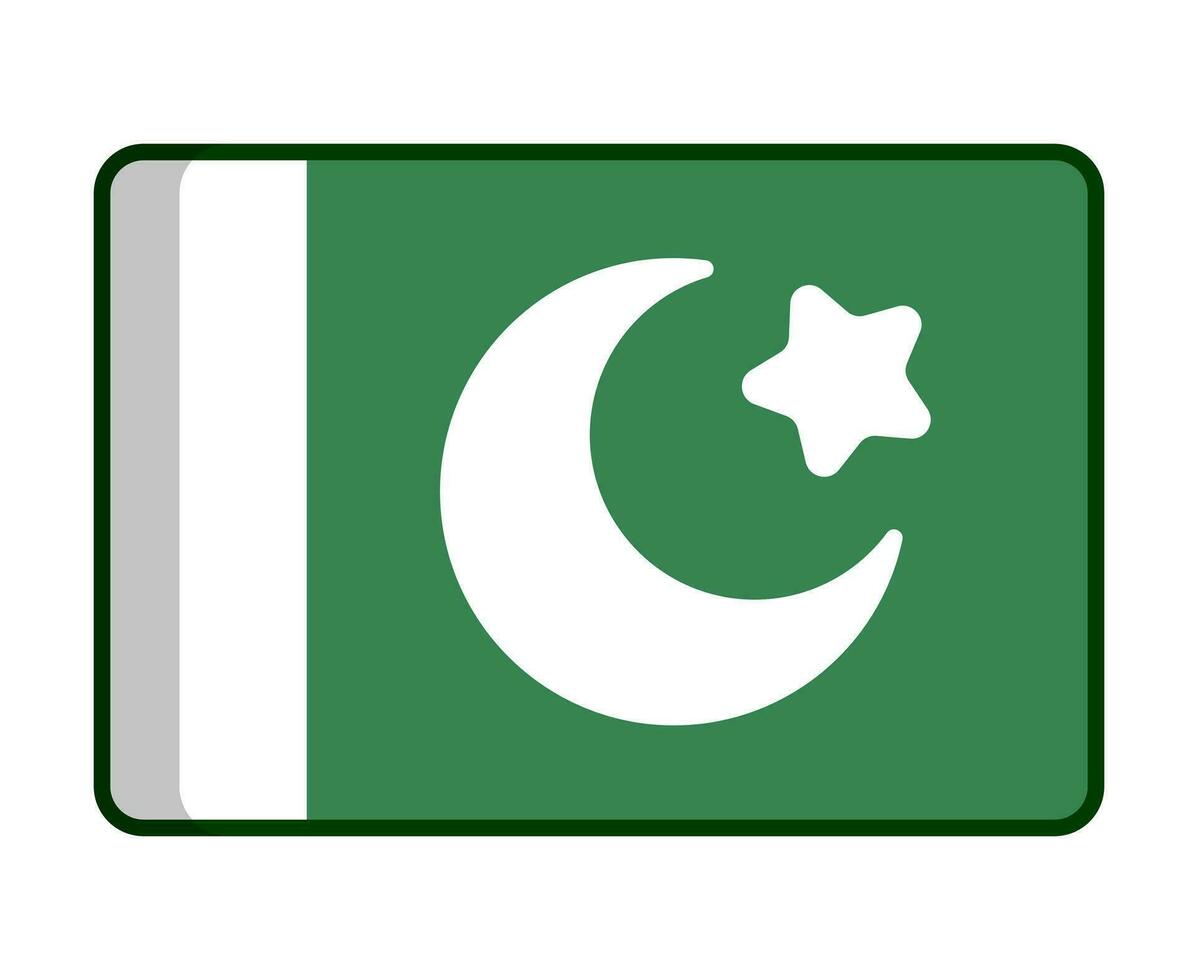 sencillo pakistaní bandera icono. vector. vector