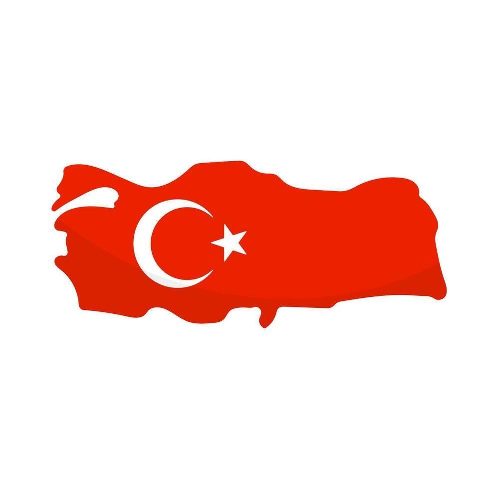 Turkey flag design Turkey map icon. Vector. vector