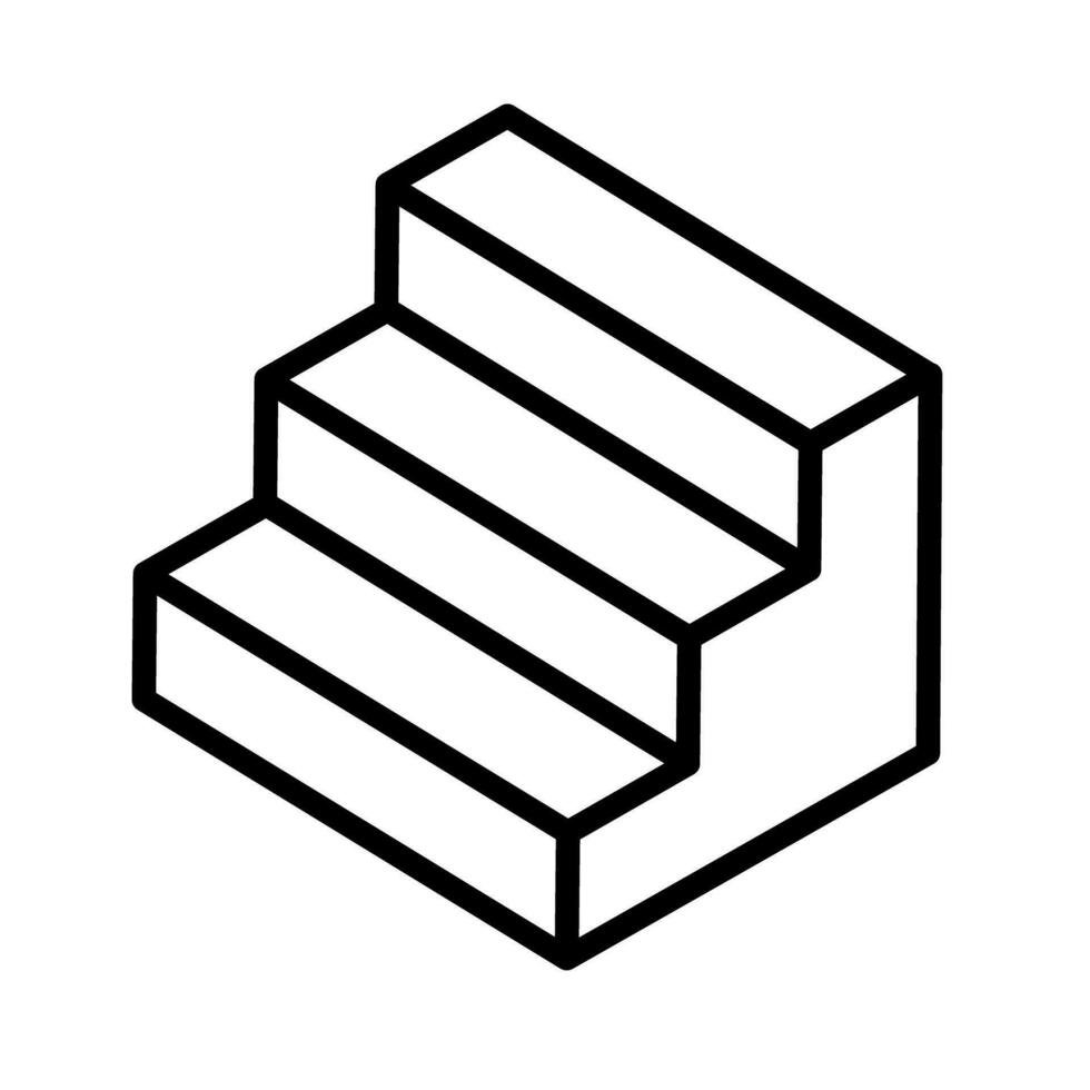 Three-dimensional stairs icon. Floor. Vector. vector