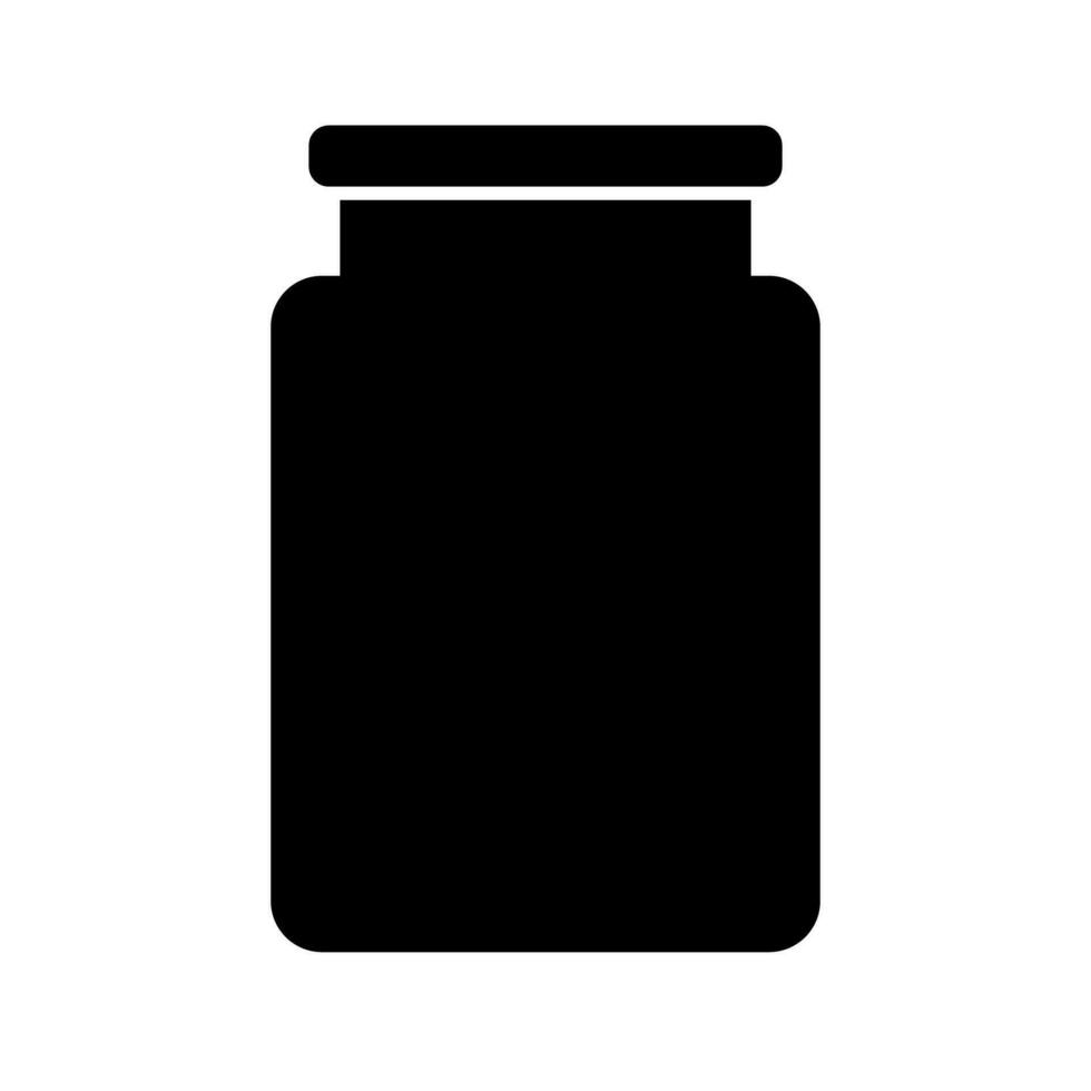 simple jar silhouette icon. Vector. vector