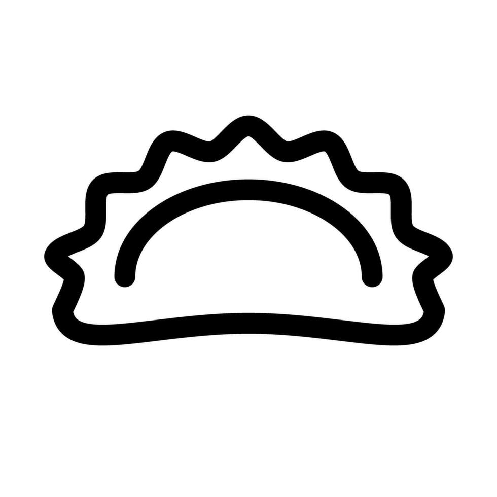 Simple dumpling icon. Gyoza. Vector. vector