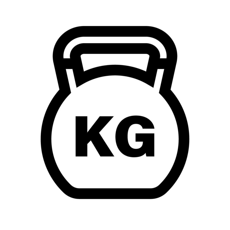 Kilogram kettlebell icon. kg weight icon. Vector. vector