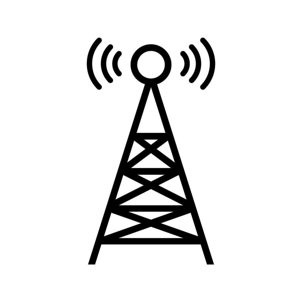 Radio tower icon for wireless communication. Vector. vector