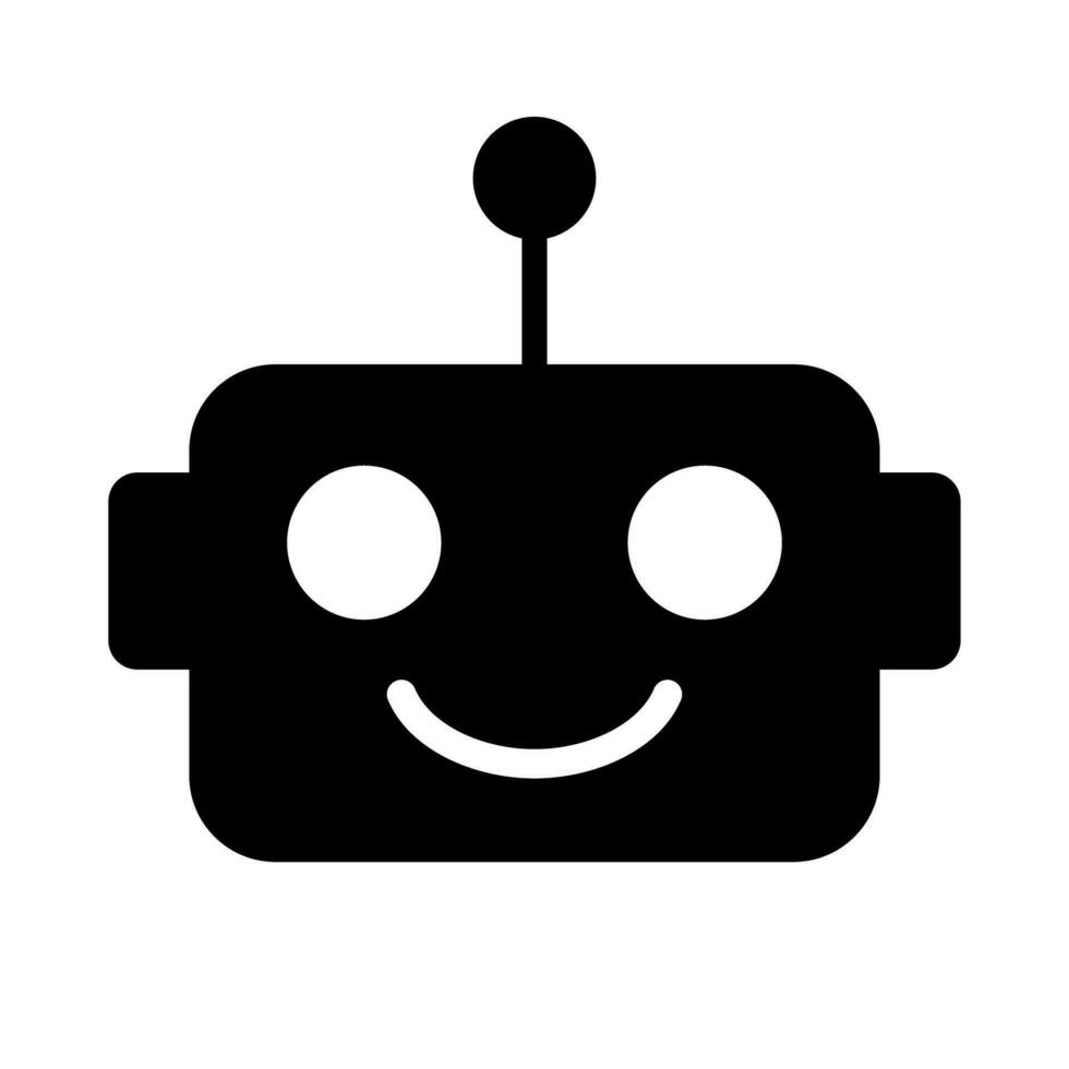 Robot silhouette icon. Machine. Vector. vector