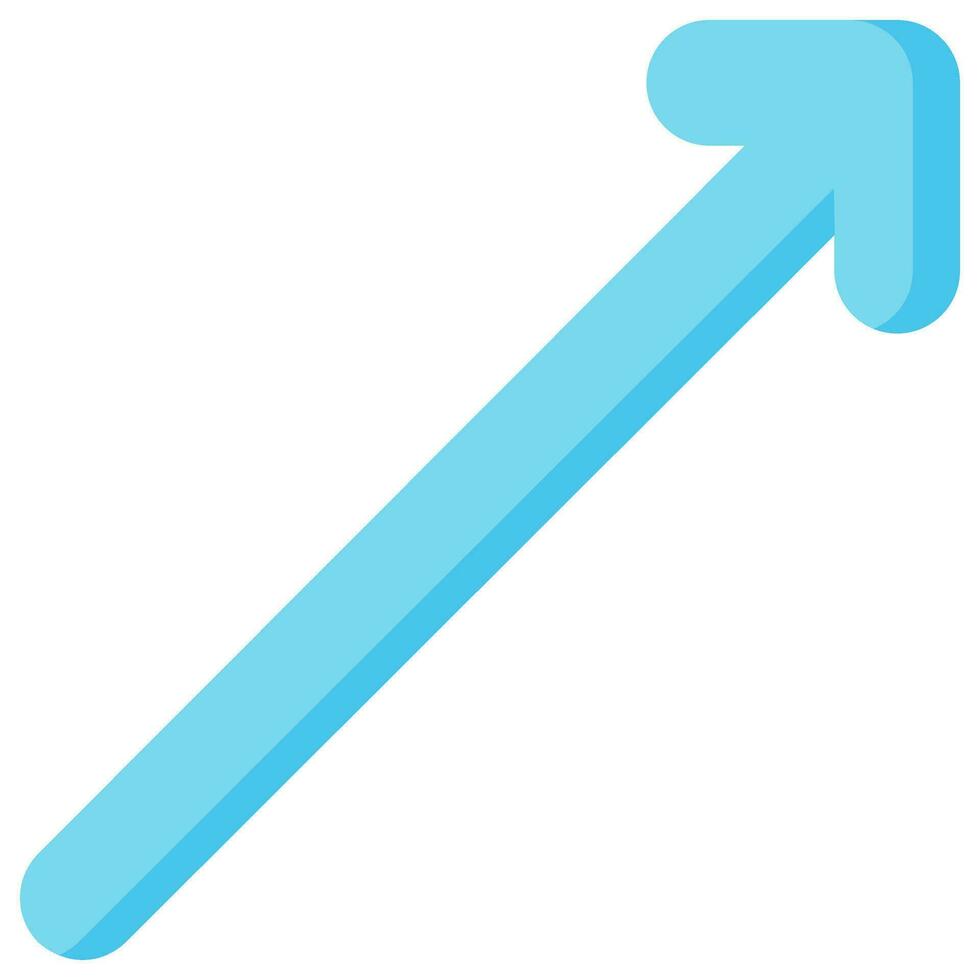 right up arrow vector flat icon