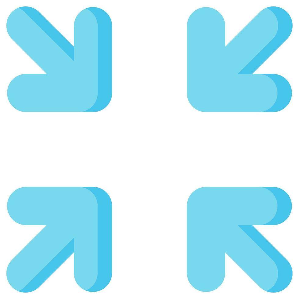 exit fullscreen arrow vector flat icon