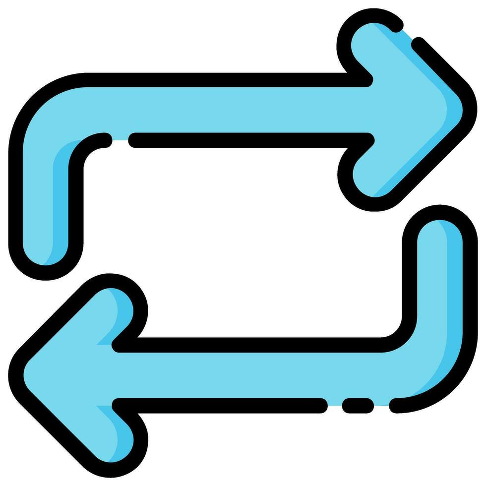 continuous arrow vector filled icon