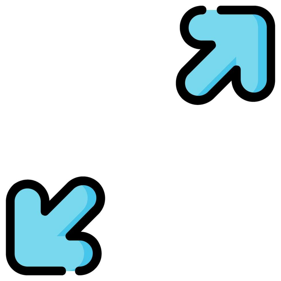 diagonal stretch arrow vector filled icon