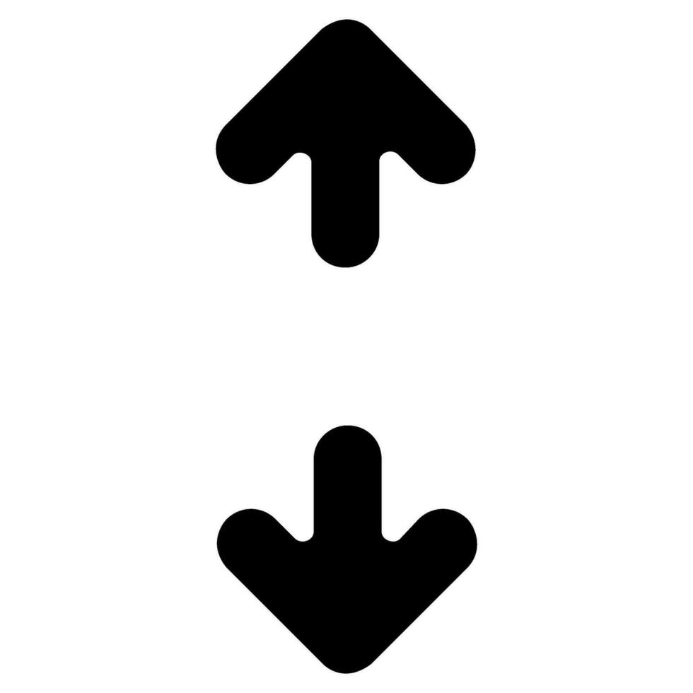 vertical expand arrow vector icon