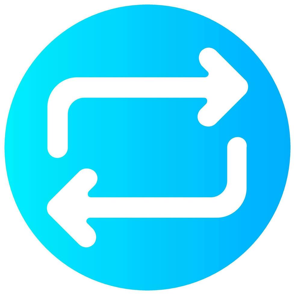 continuous arrow vector gradient round icon