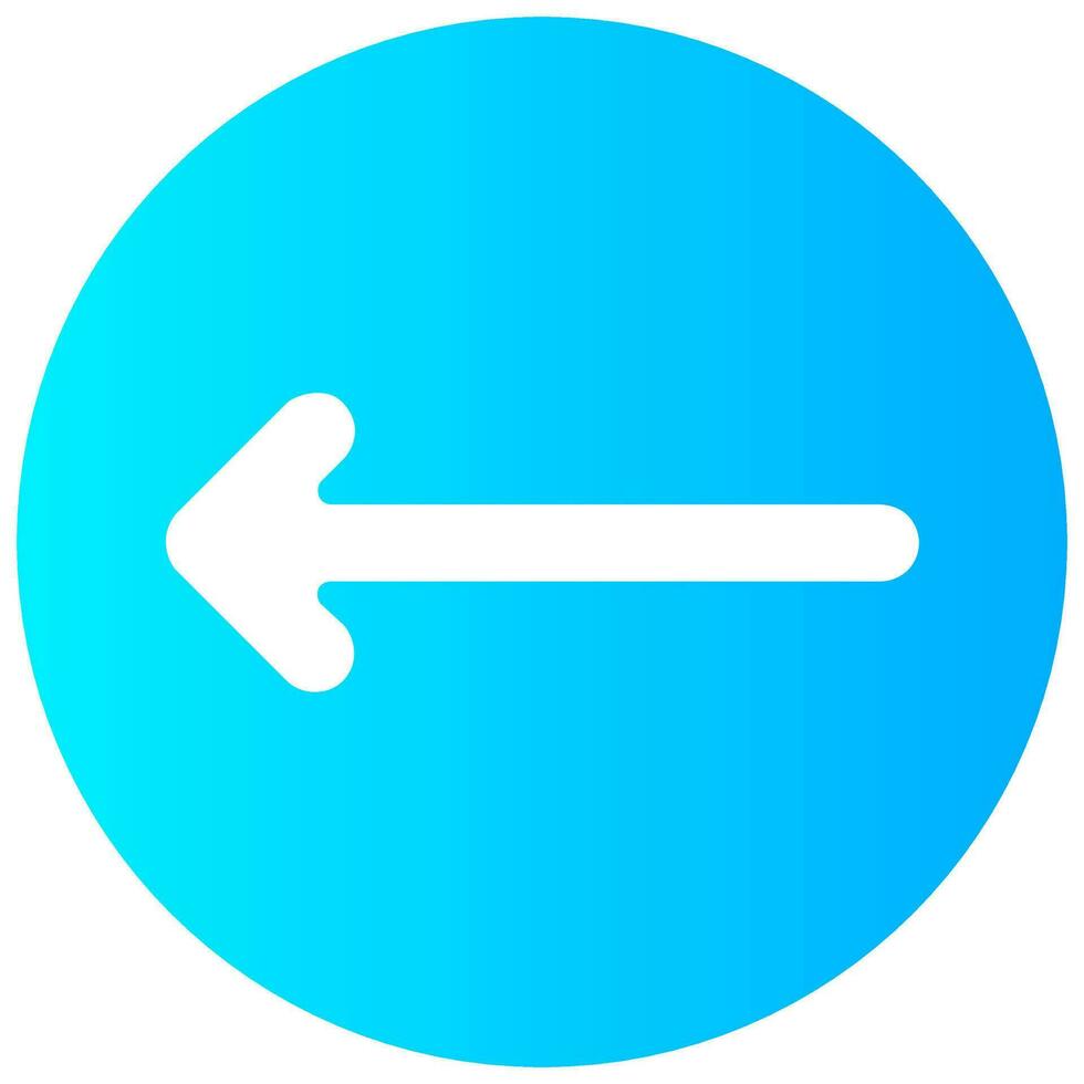 left arrow vector gradient round icon