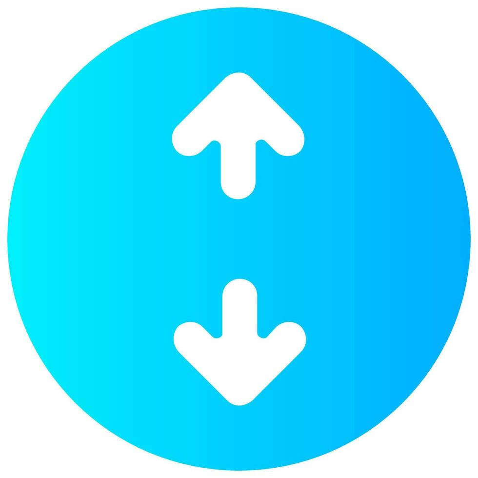 vertical expand arrow vector gradient round icon