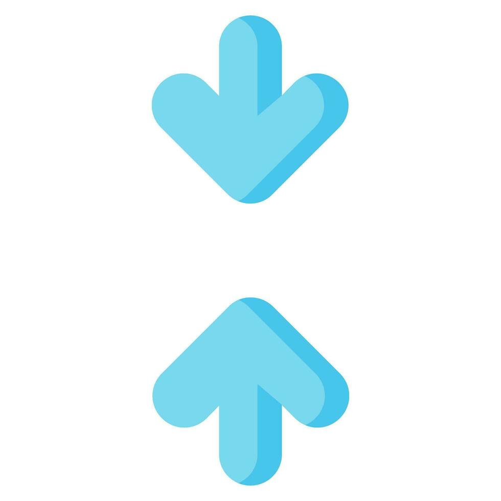 vertical contract arrow vector flat icon