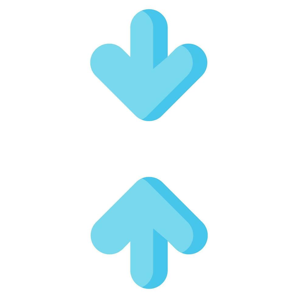 vertical contract arrow vector flat icon