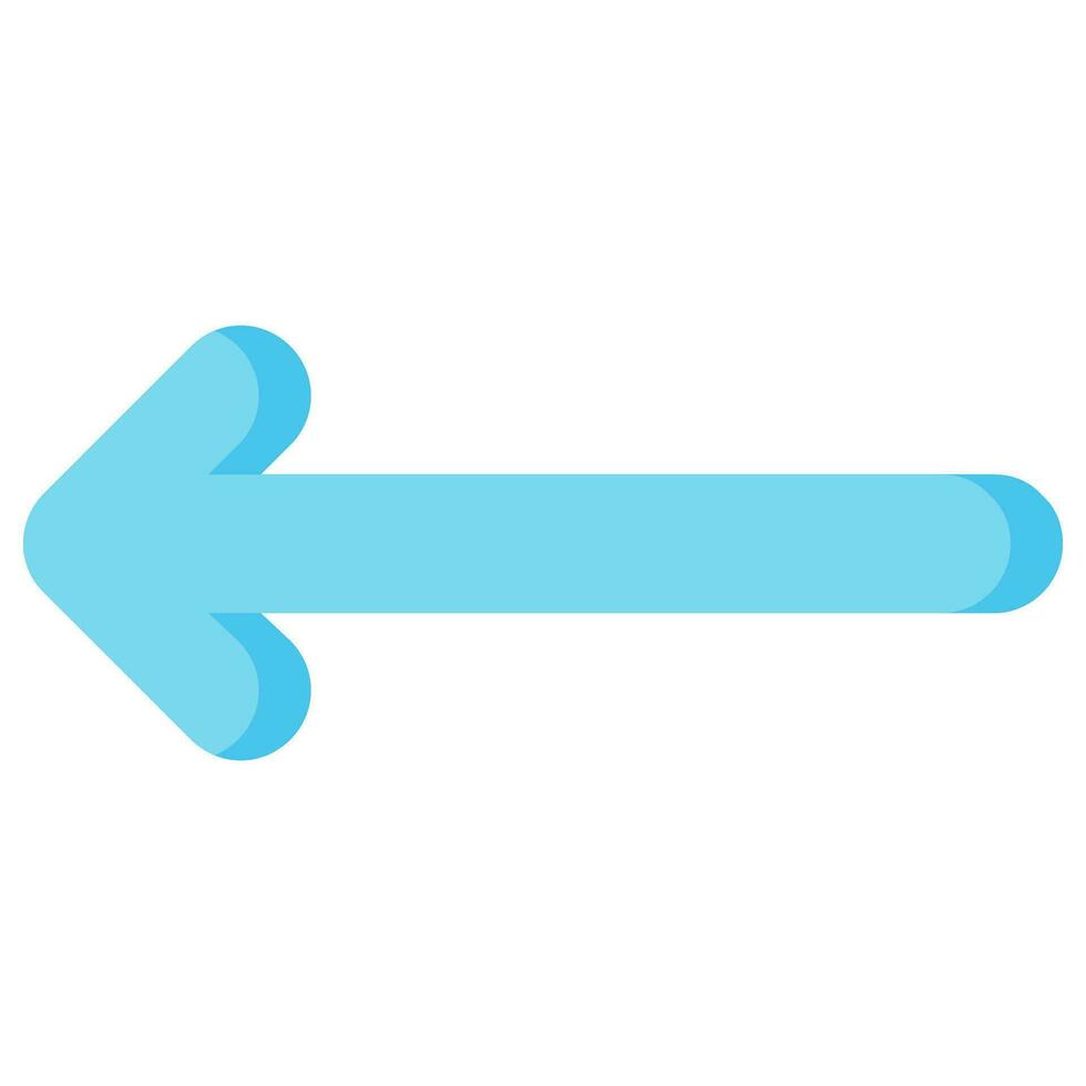 left arrow vector flat icon