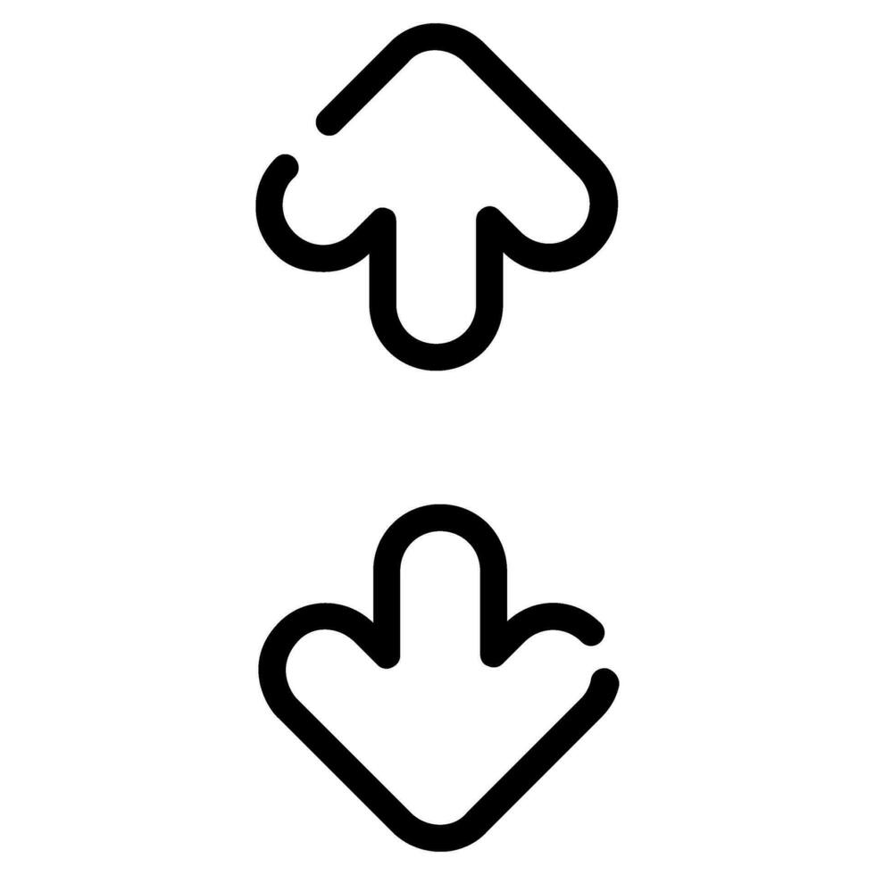 vertical expand arrow vector outline icon