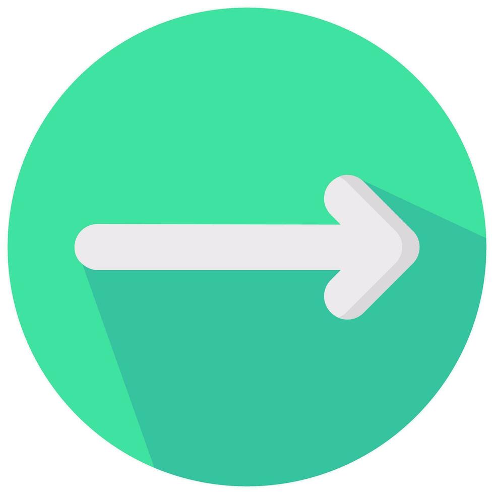 right arrow vector round flat icon