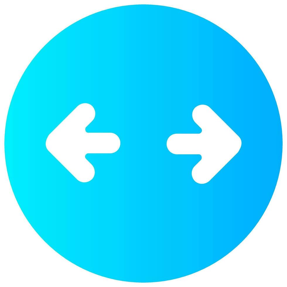 horizontal expand arrow vector gradient round icon