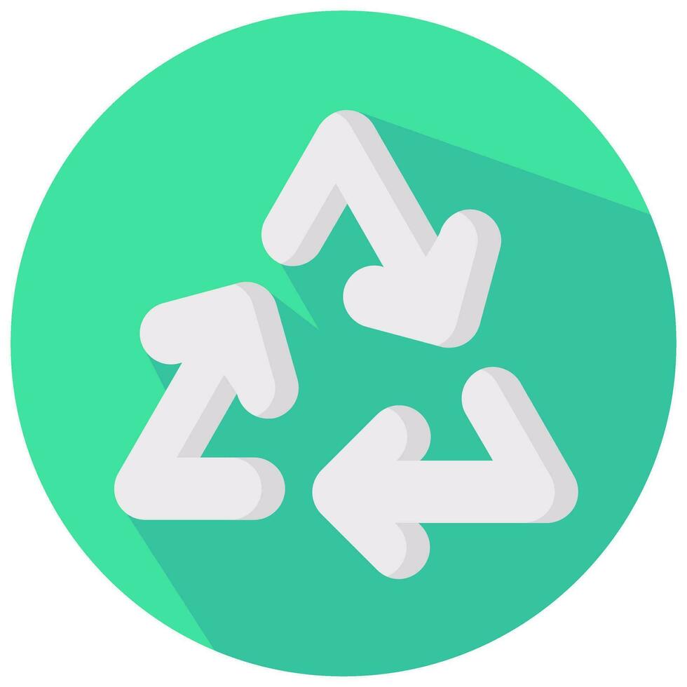 recycle arrow vector round flat icon