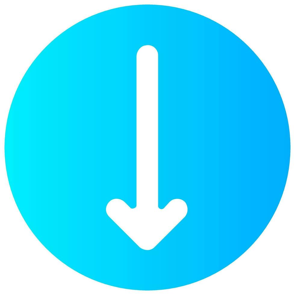 down arrow vector gradient round icon