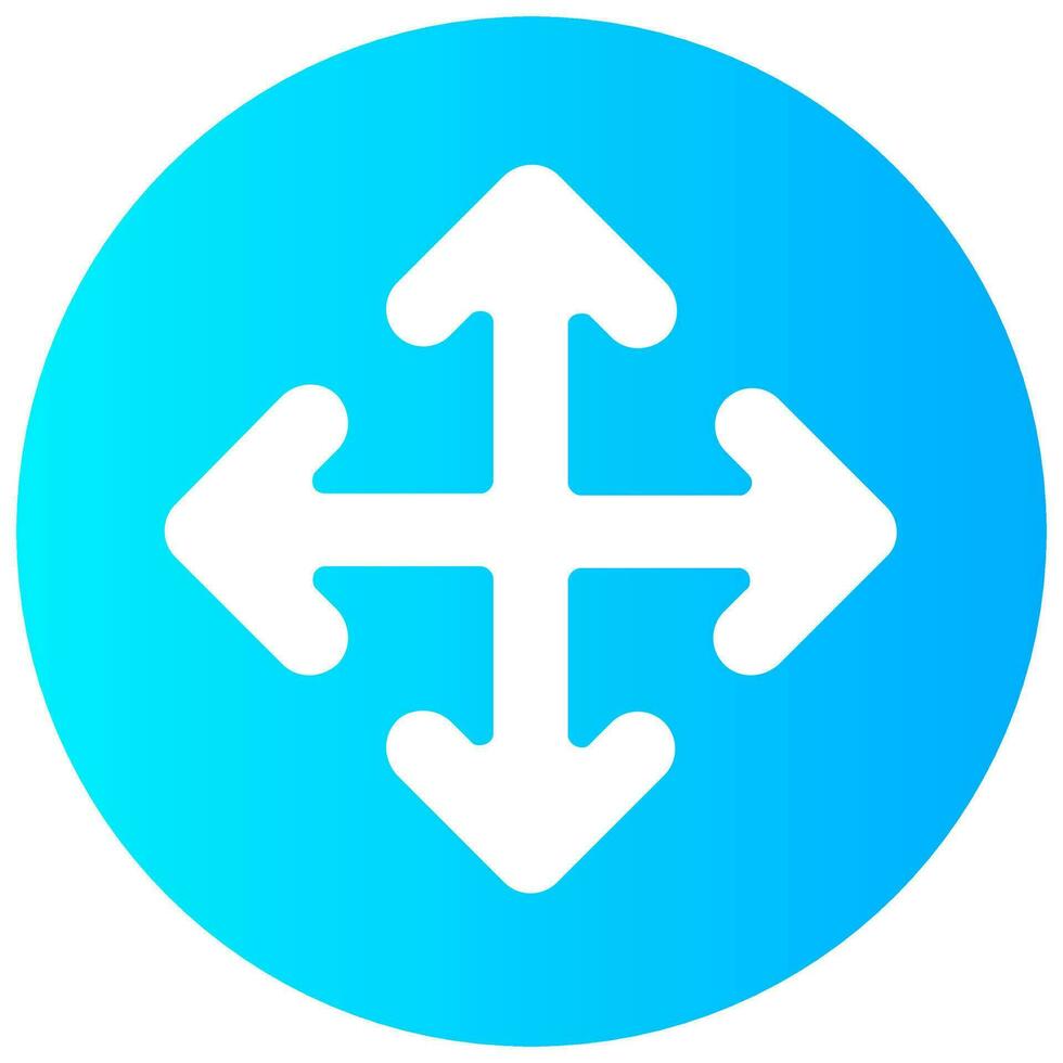 drag arrow vector gradient round icon