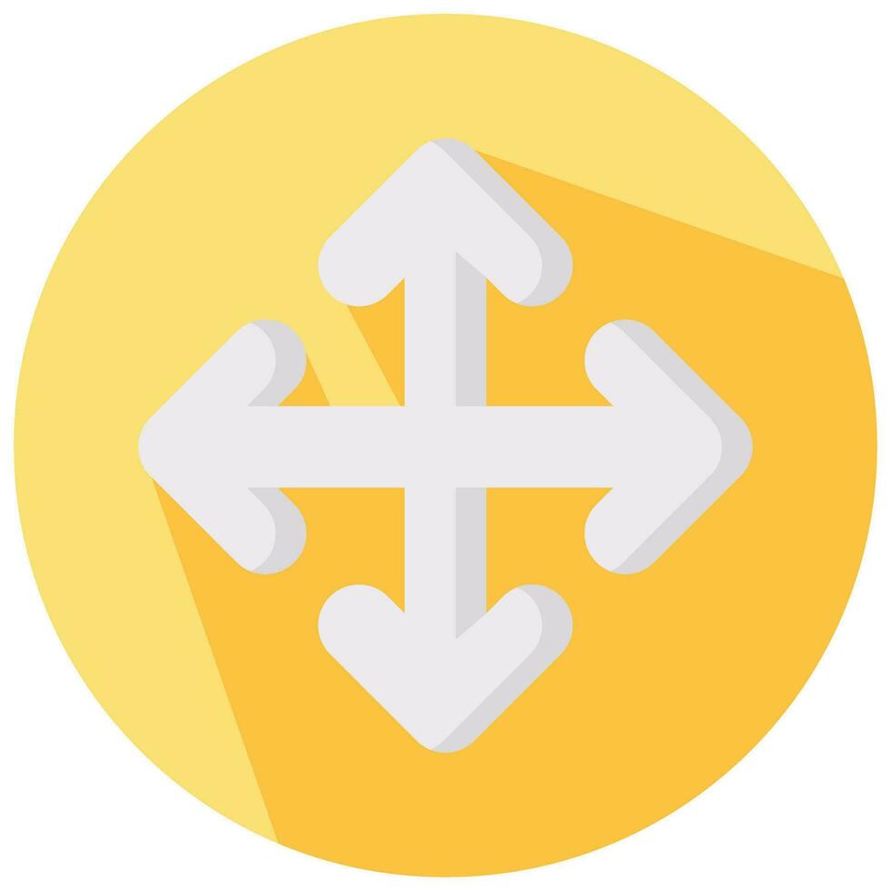 drag arrow vector round flat icon