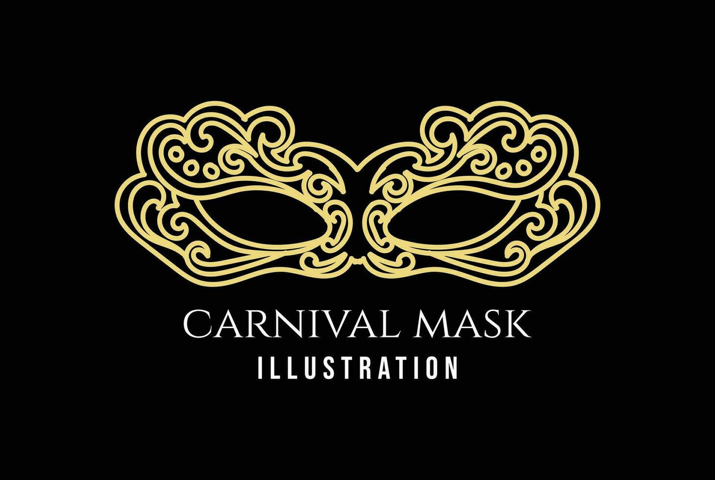 Sexy Hot Woman Girl Eye Mask for Carnival Icon Illustration Vector