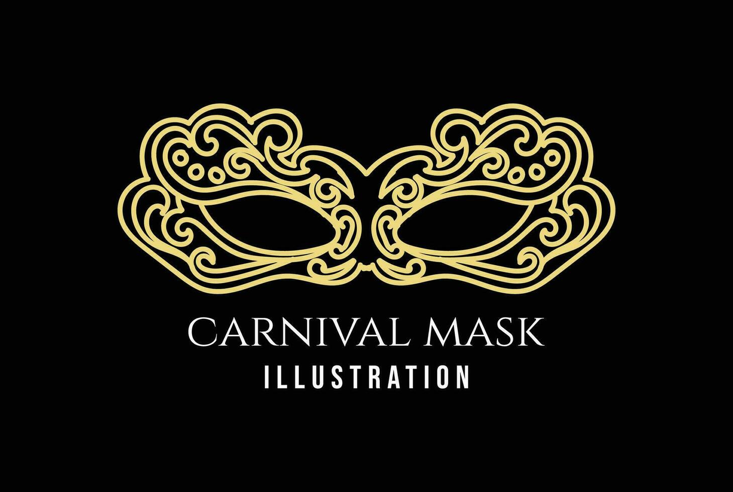 Sexy Hot Woman Girl Eye Mask for Carnival Icon Illustration Vector