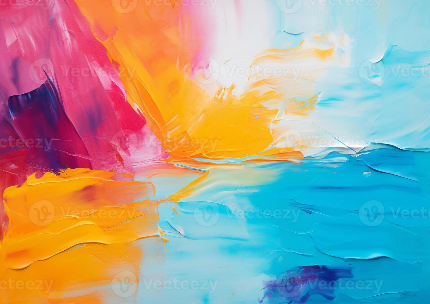 Oil paint abstract rough texture with brush and palette knife strokes in multi colored on canvas,Colouful Acrylic paint background. Modern art concept. photo
