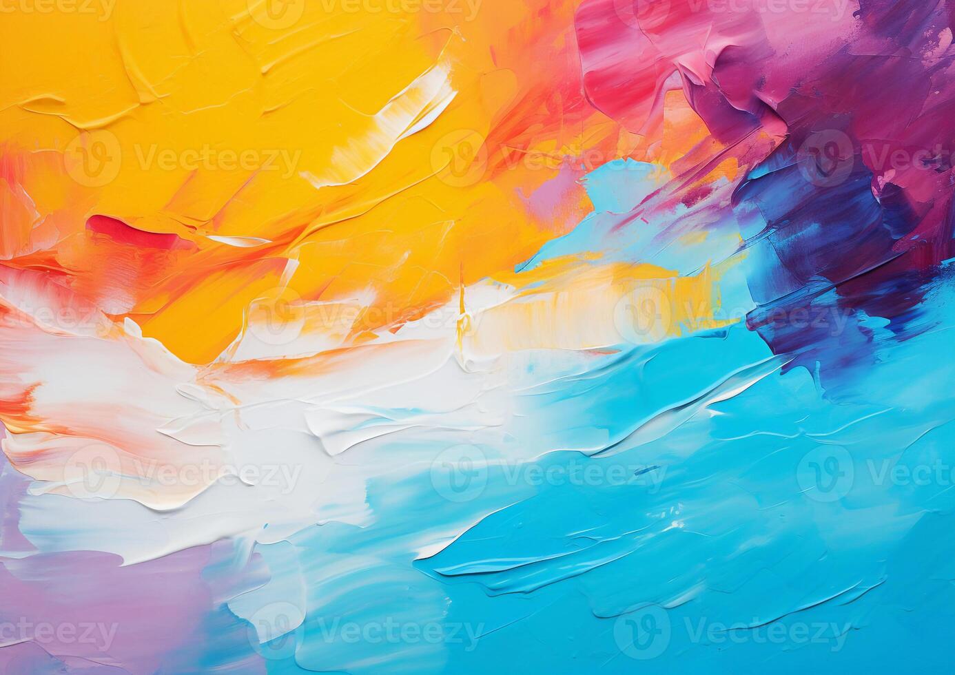 Oil paint abstract rough texture with brush and palette knife strokes in multi colored on canvas,Colouful Acrylic paint background. Modern art concept. photo