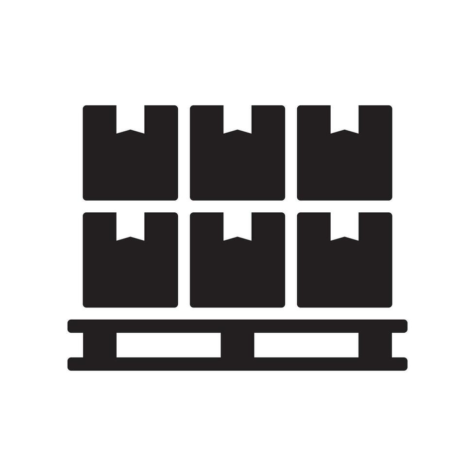 Pallet icon, cargo symbol vector illustration.