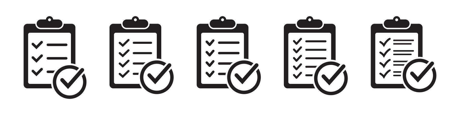 Clipboard with check mark icon isolated on background. Checklist sign symbol for web site and app design. vector