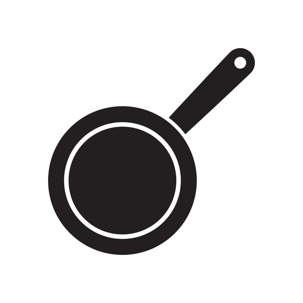 Frying pan vector icon. Frying pan isolated signs.
