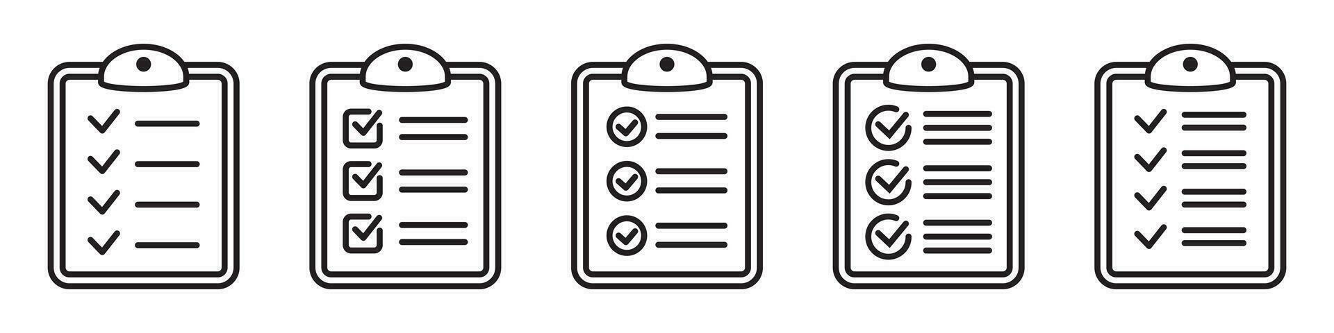 Clipboard and checklist icon. Project management, questionnaire line icon. To do list vector icon for web site and app design.