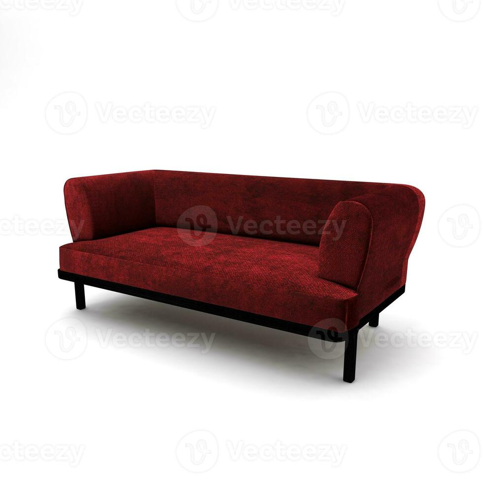 Furniture for modern room interior , Comfortable sofa on white background. Furniture, interior object, stylish sofa, 3d Rendering photo