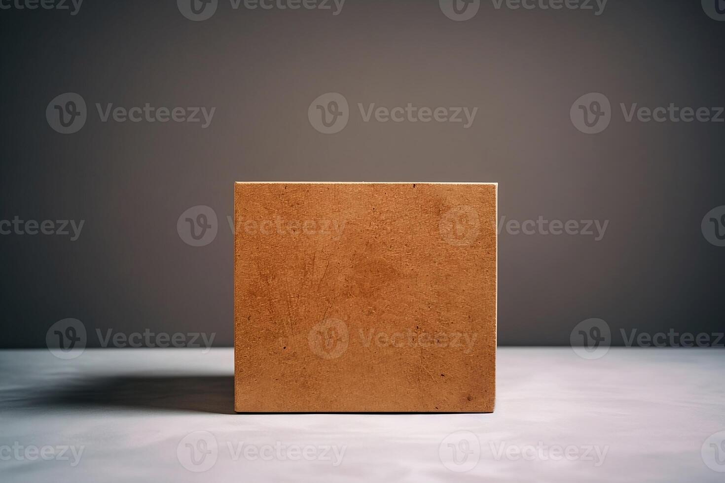 Square cardboard box with lid. AI Generated 26323762 Stock Photo at