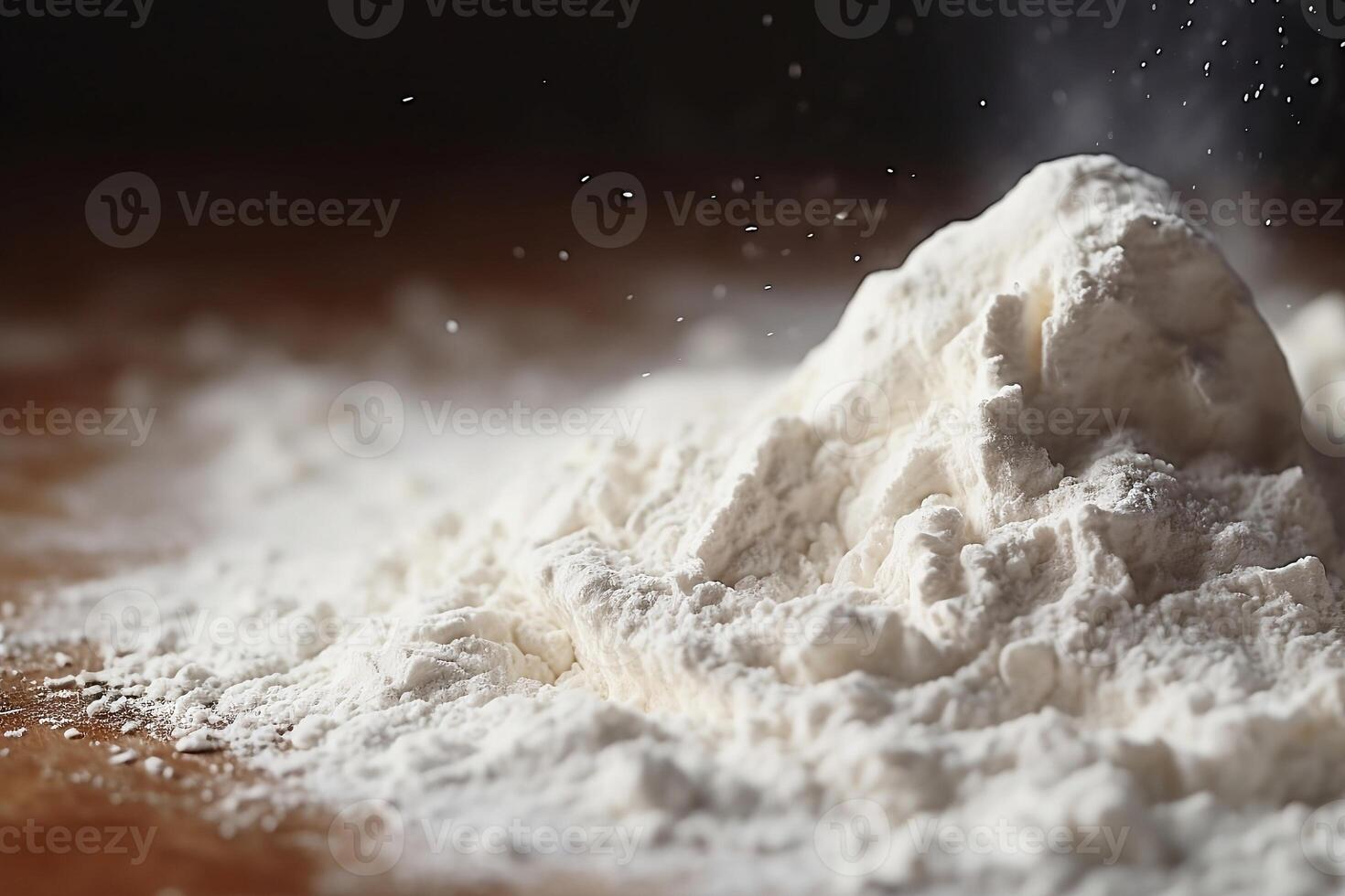 Macro close-up of flour. photo