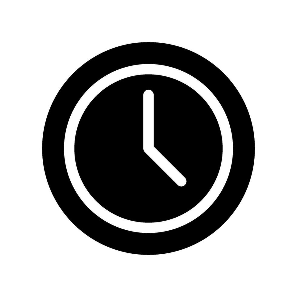 Clock Icon Vector Symbol Design Illustration