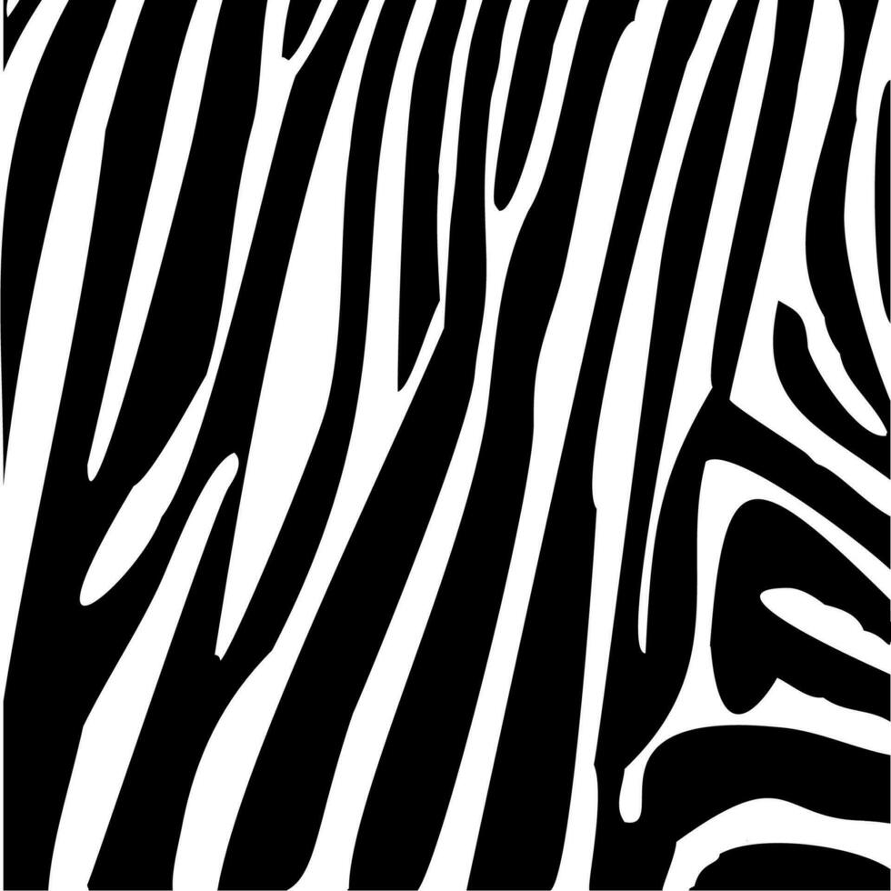 cebra piel rayas modelo. animal impresión negro y blanco detallado y realista textura. monocromo sin costura antecedentes. vector ilustración