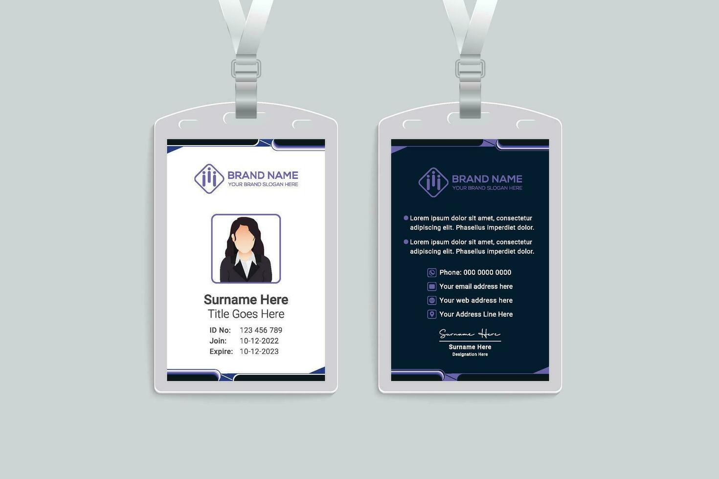 modern id card design template vector