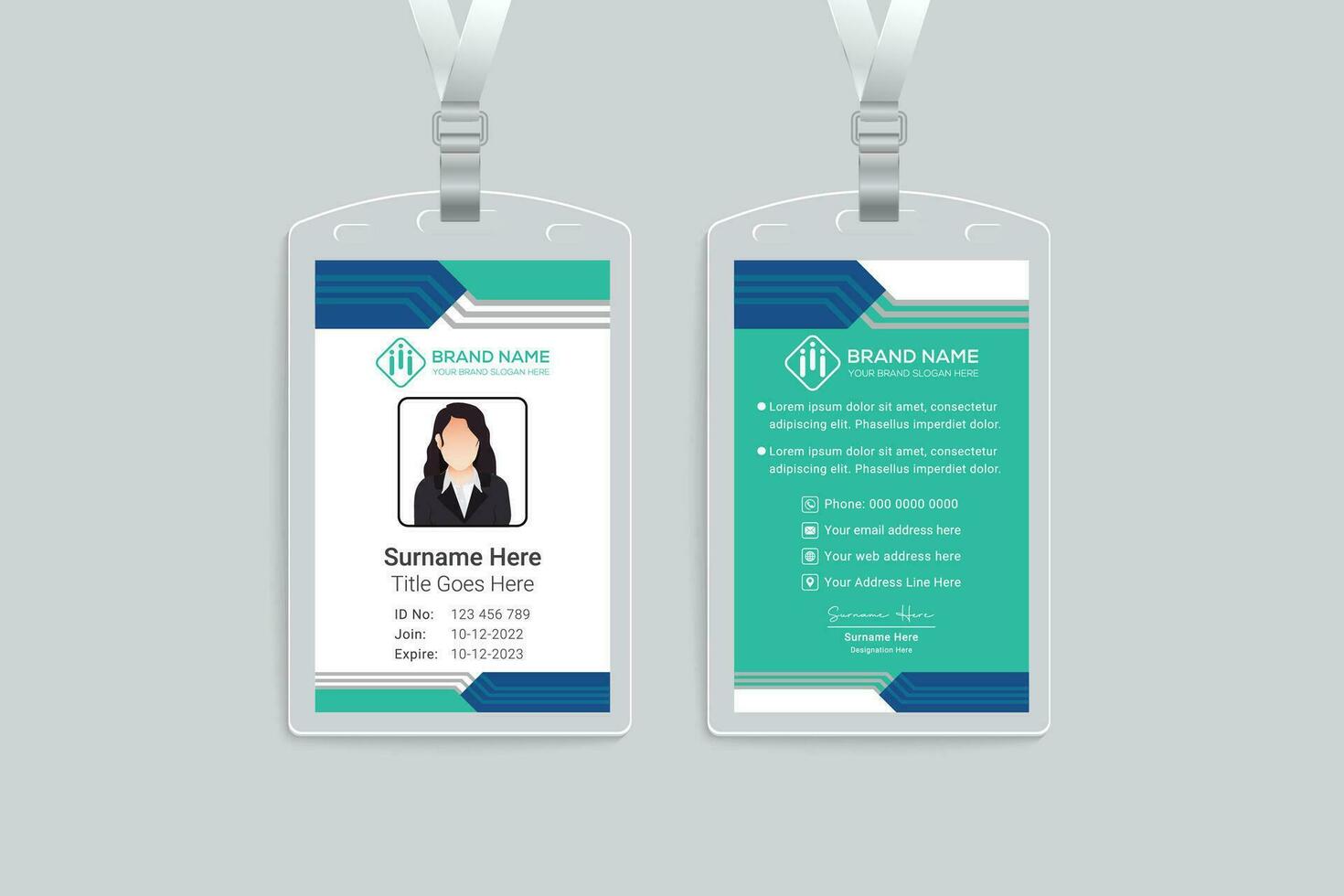 modern id card design template vector