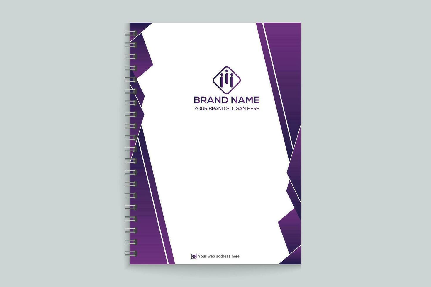 Clean style modern notebook cover template vector
