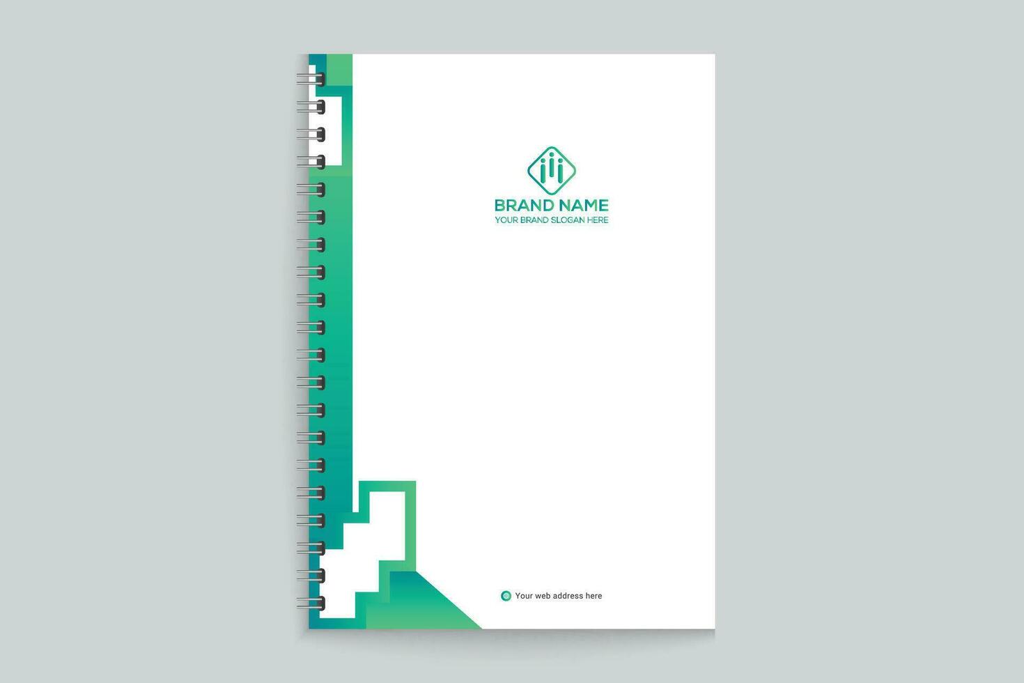 Simple notebook cover template vector