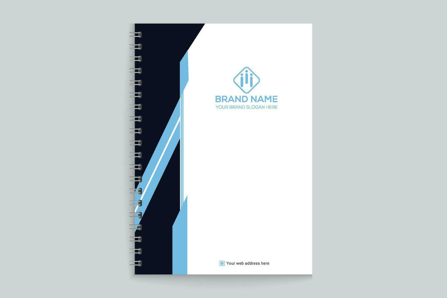 Clean professional notebook cover template vector