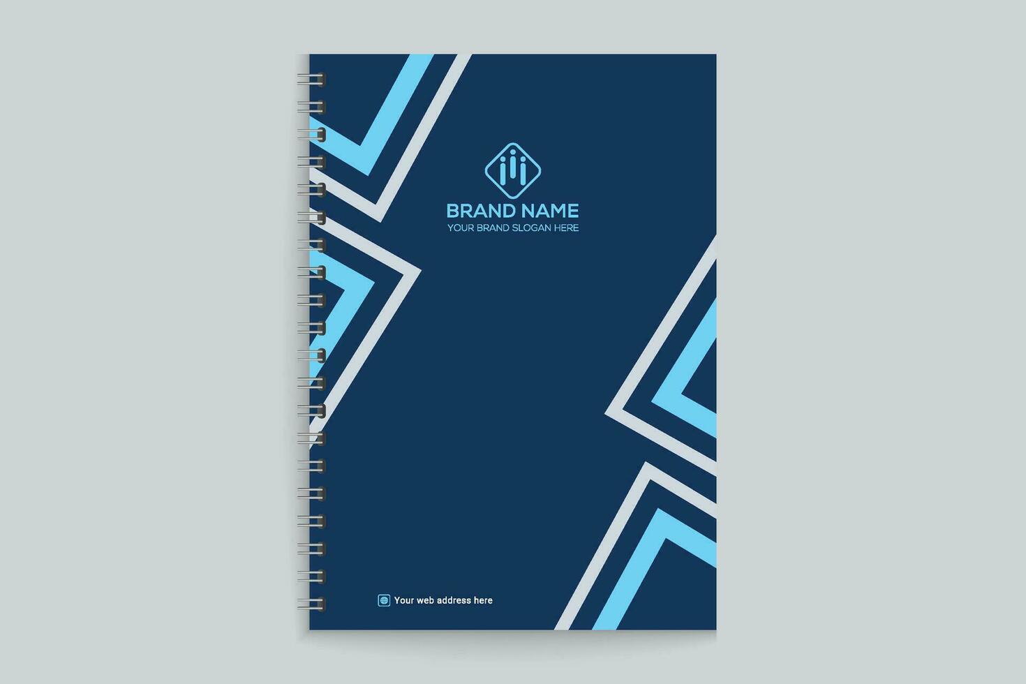 notebook cover design with blue color vector