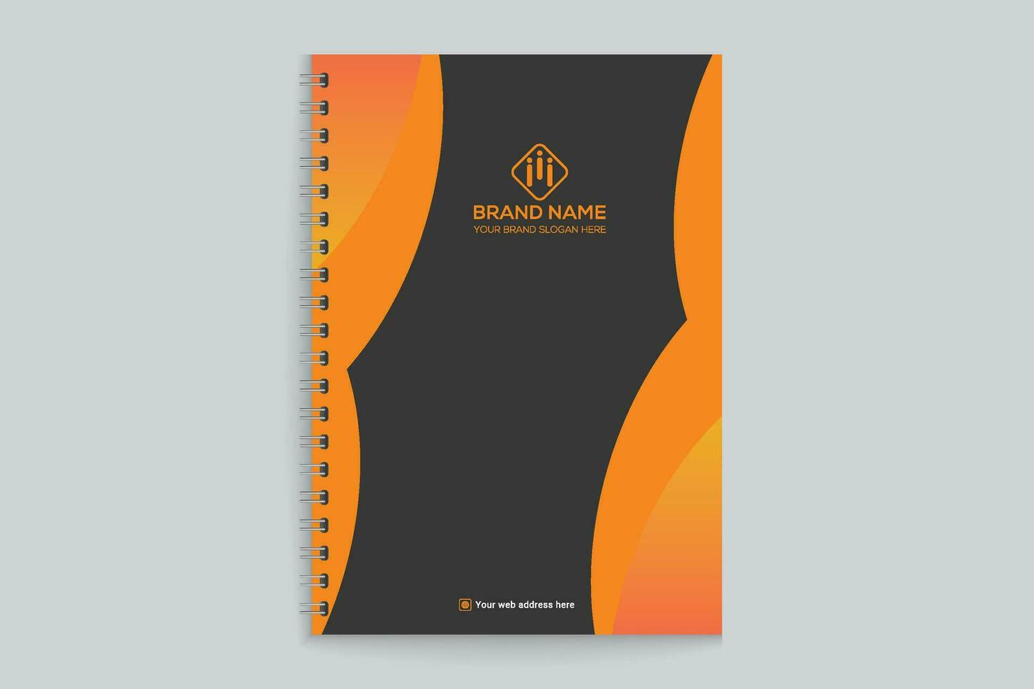 Orange elegant corporate notebook cover design 26324656 Vector Art at