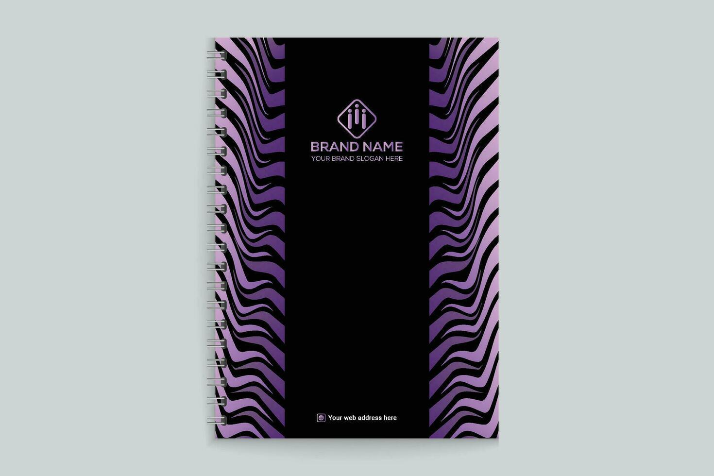 Clean style modern notebook cover template vector