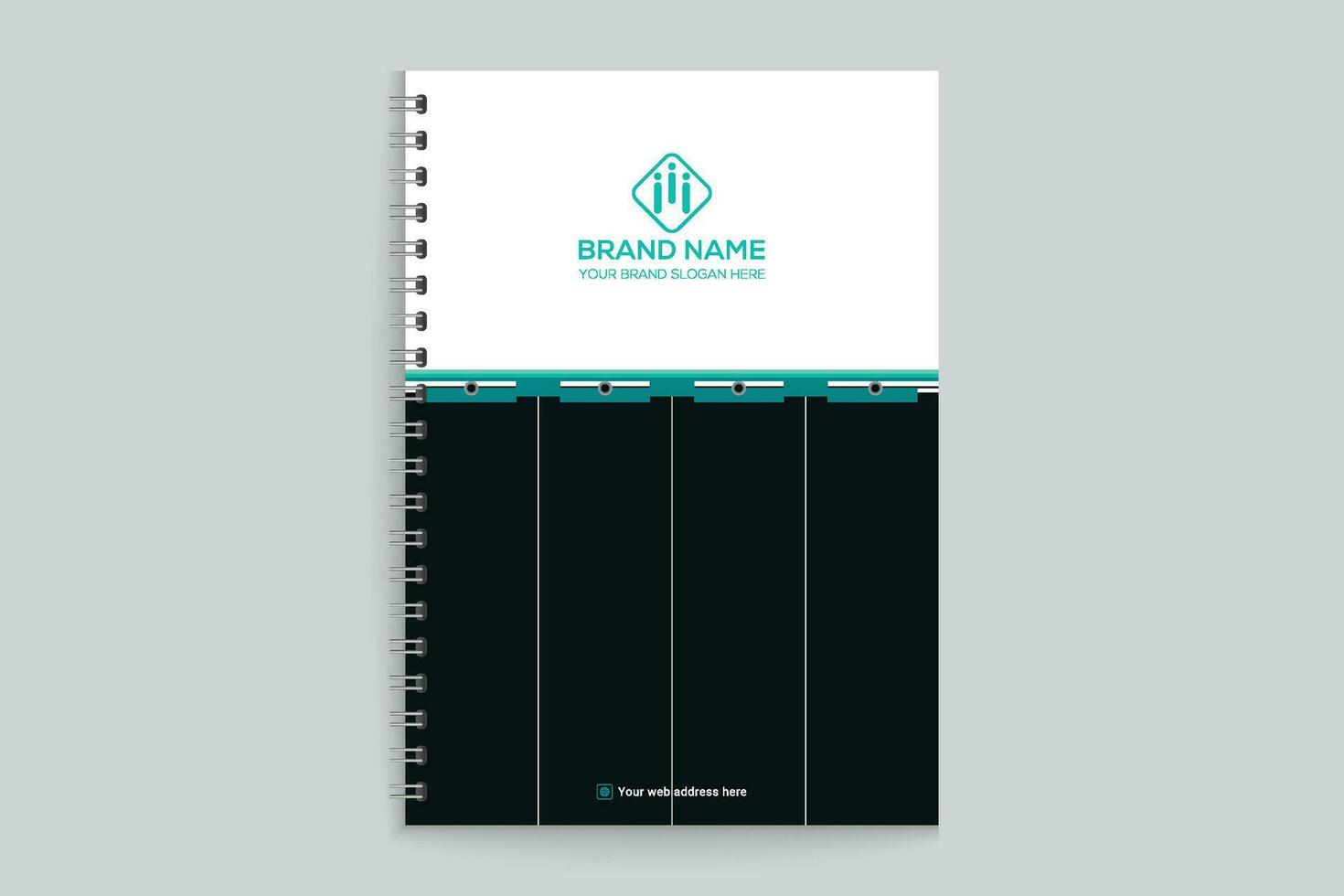 Modern  notebook cover design black  color vector