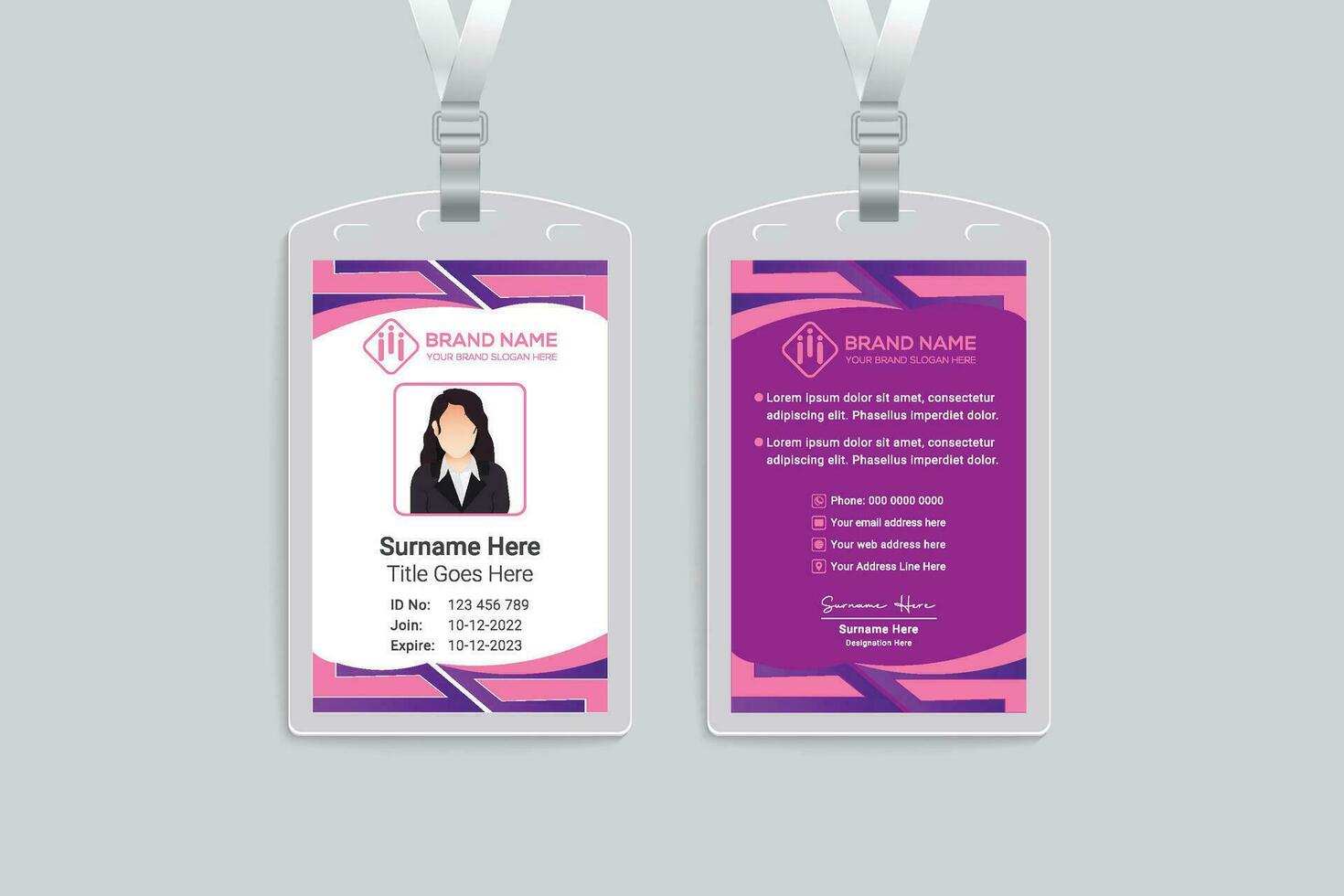 Corporate id card template vector