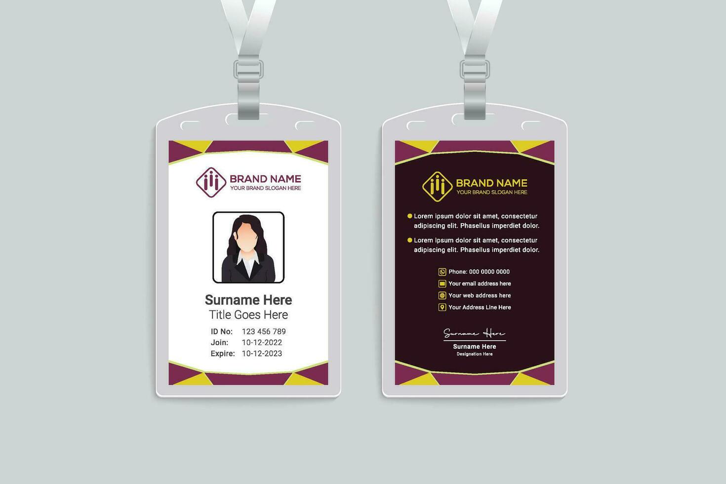 modern id card design template vector